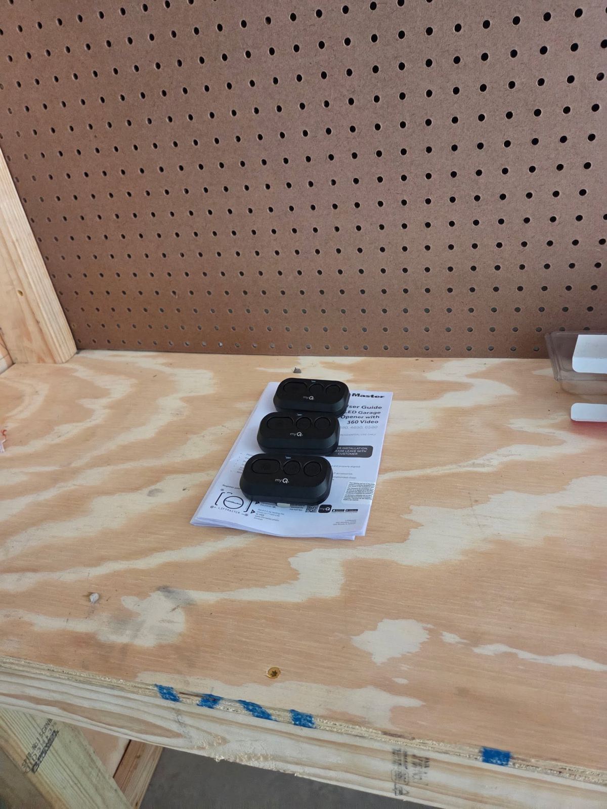 New opener remotes delivered with install